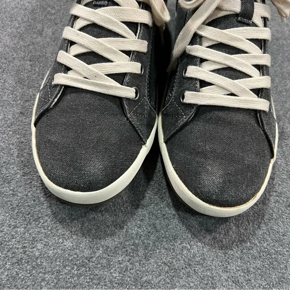 Taos Star Shoes Sneakers Womens Size 8 Dark Gray Washed Denim Casual Lace Up - Picture 3 of 13